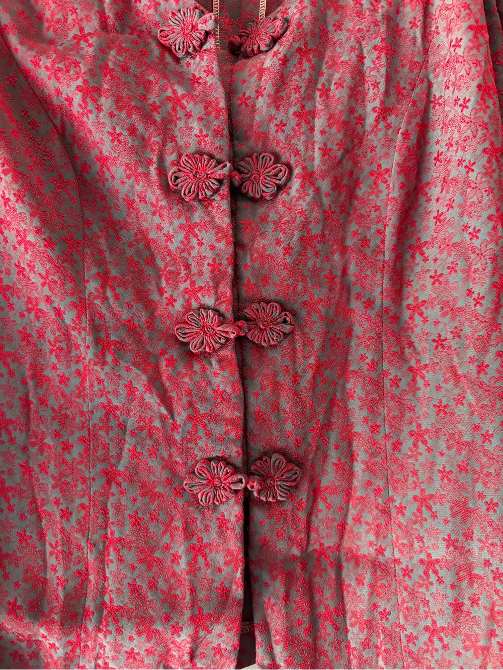 Floral Patterned Button-Front Blouse - Picture 3 of 4